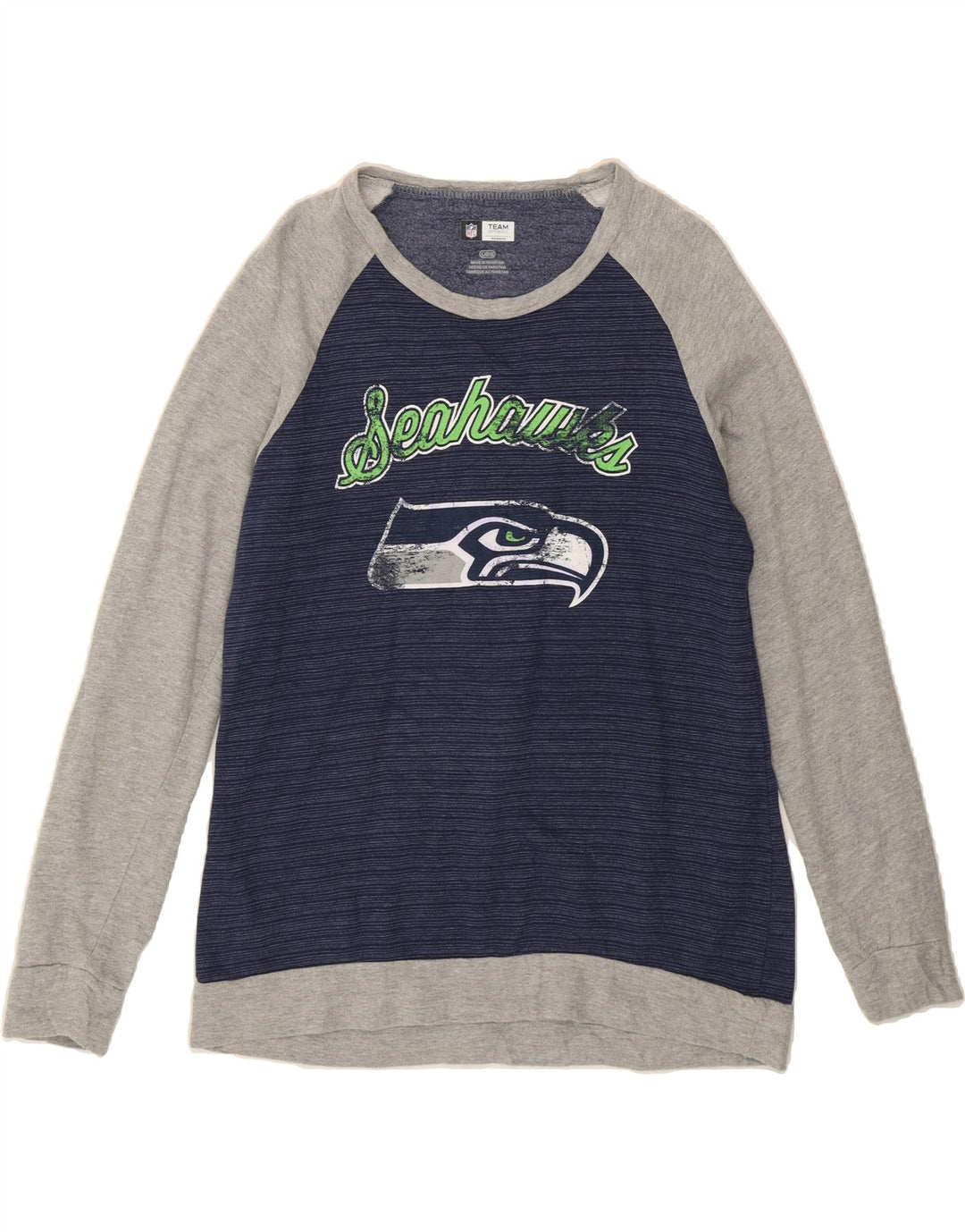 NFL TEAM APPAREL Womens Sweatshirt Jumper UK 16 Large Navy Blue Vintage NFL TEAM APPAREL and Second-Hand NFL TEAM APPAREL from Messina Hembry 