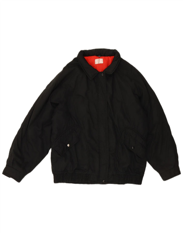 Jachetă vintage pentru femei, UK 18 XL, polietilenă neagră