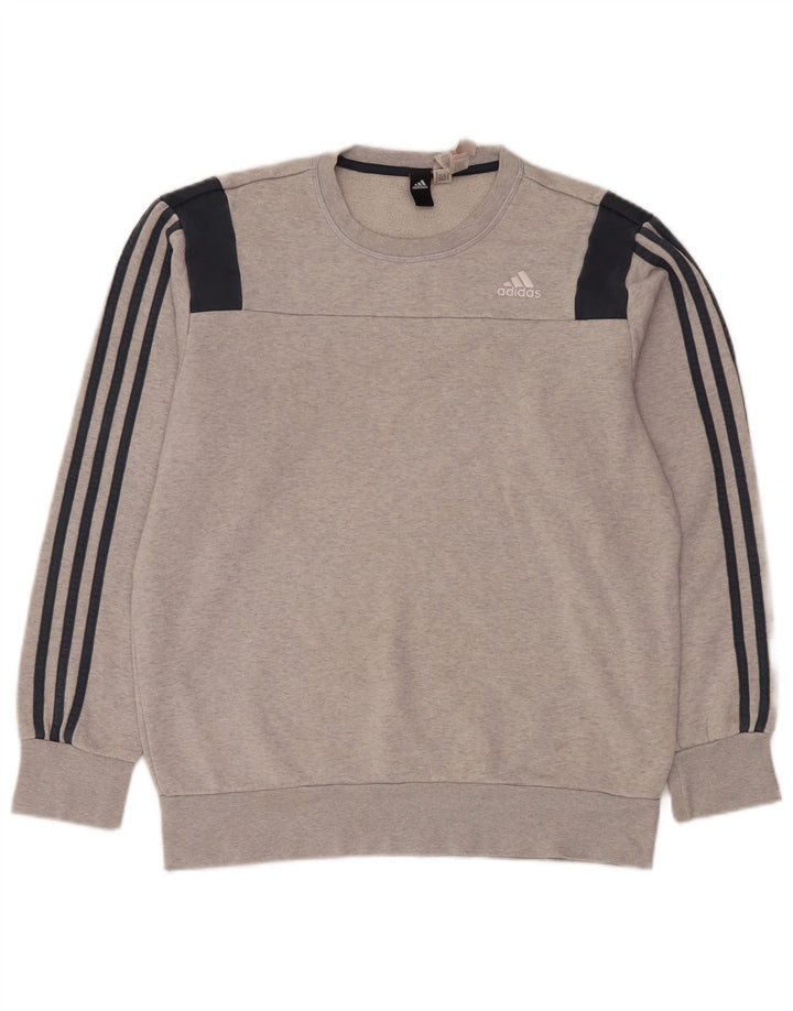 Hanorac pentru bărbați Adidas Jumper Medium Gri Bumbac