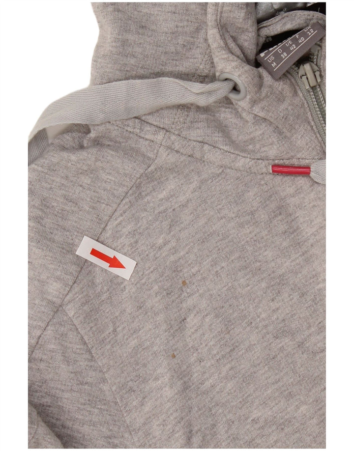 Pulover Puma pentru femei, cu fermoar, UK 12, bumbac gri mediu