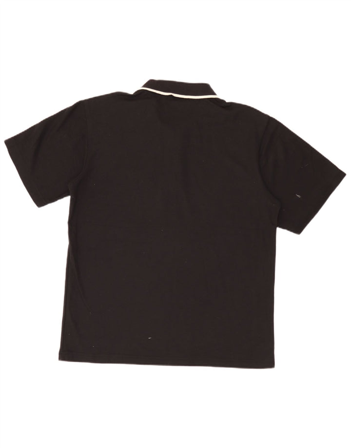 Umbro Mens Polo Shirt Medium Black Polyester