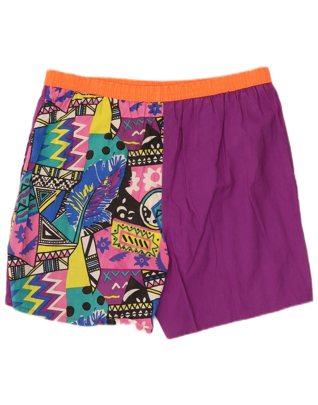 Pantaloni scurți vintage pentru bărbați, mediu W32, bumbac geometric geometric