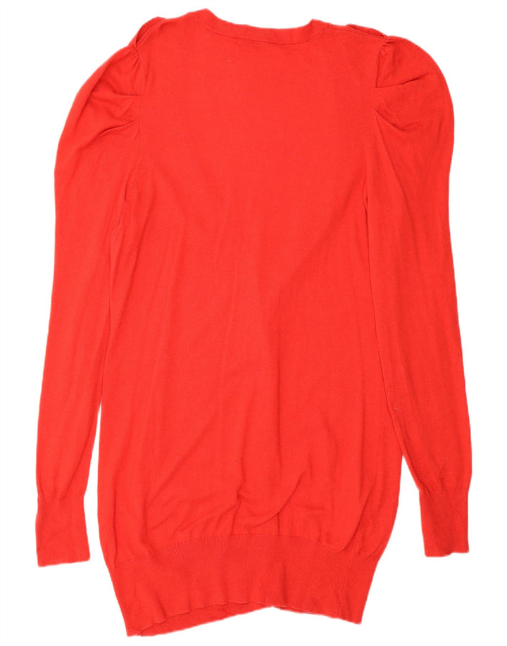 Pulover cardigan cu paragate OASIS pentru femei UK 14 Poliamidă roșie mare