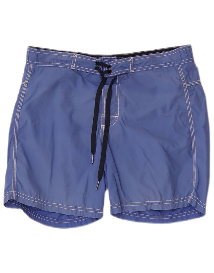 Pantaloni scurți de înot Benetton pentru bărbați, bumbac albastru mic