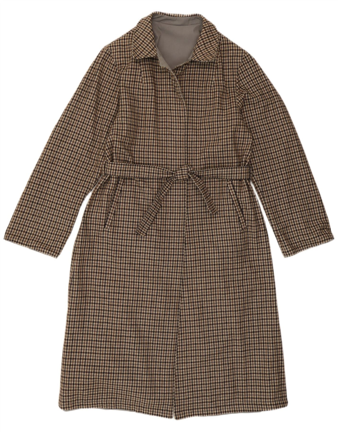 Pardesiu reversibil reversibil pentru femei Vintage IT 46 Small Grey Check