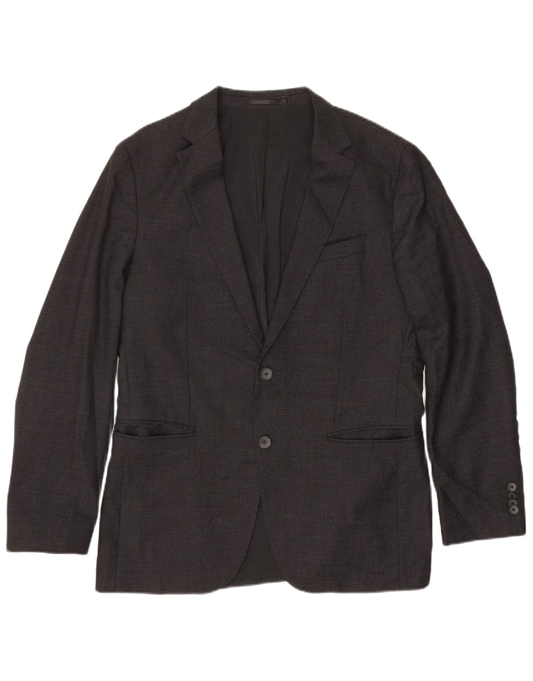 Jachetă pentru bărbați Hugo Boss cu 2 nasturi, UK 50, lână virgină mare, neagră