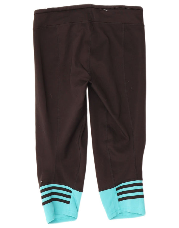 Leggings Adidas Climalite Capri pentru femei UK 12/14 Medium Black Colorblock