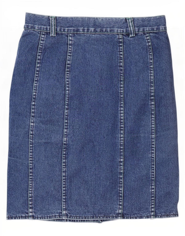 Fusta de blugi pentru femei vintage mare W28 bumbac albastru