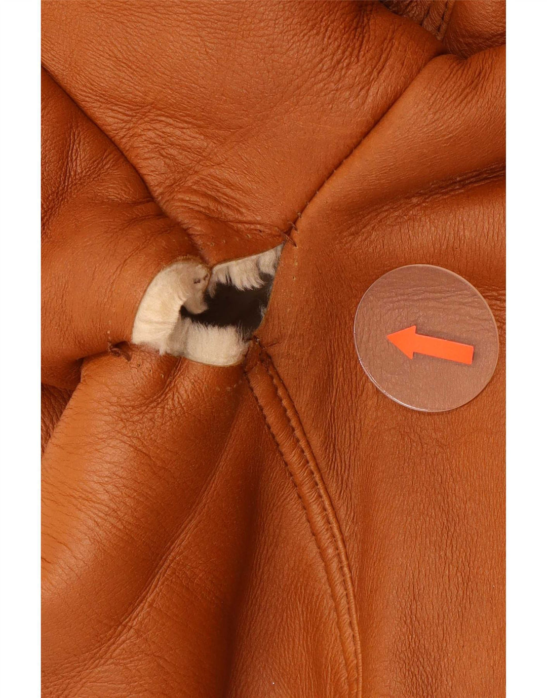 Jachetă vintage pentru bărbați din shearling IT 48 Medium Brown Colorblock
