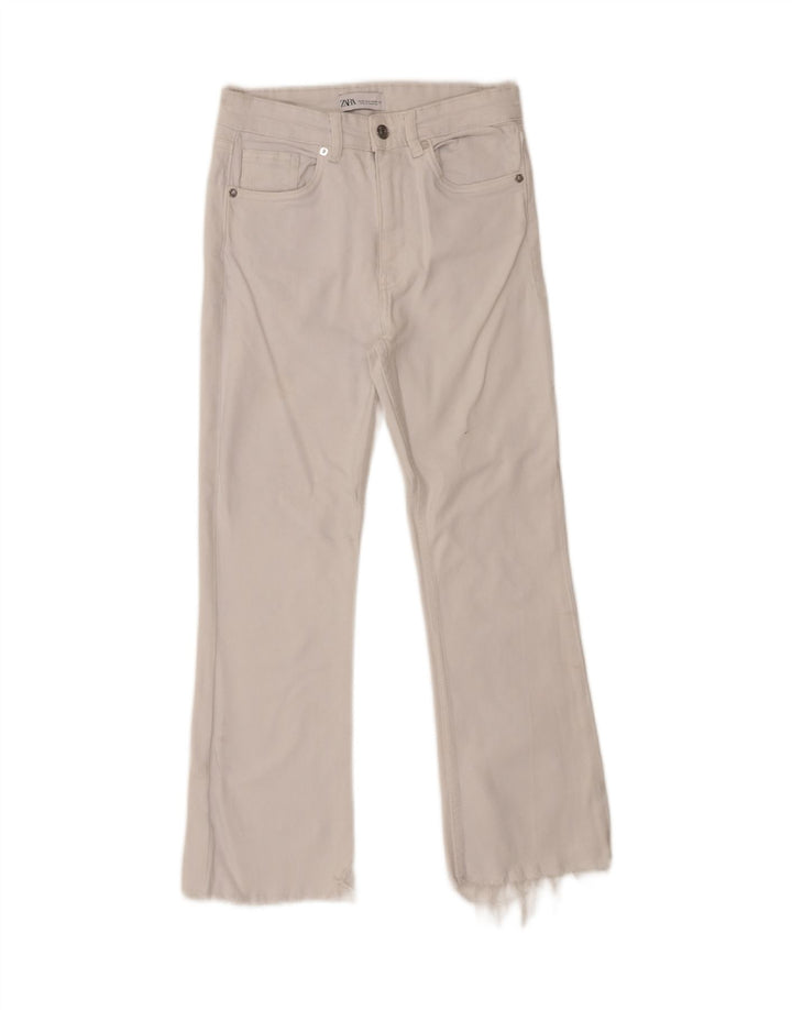 ZARA Womens Cropped Jeans EU 38 Small W28 L25 White Vintage Zara and Second-Hand Zara from Messina Hembry 