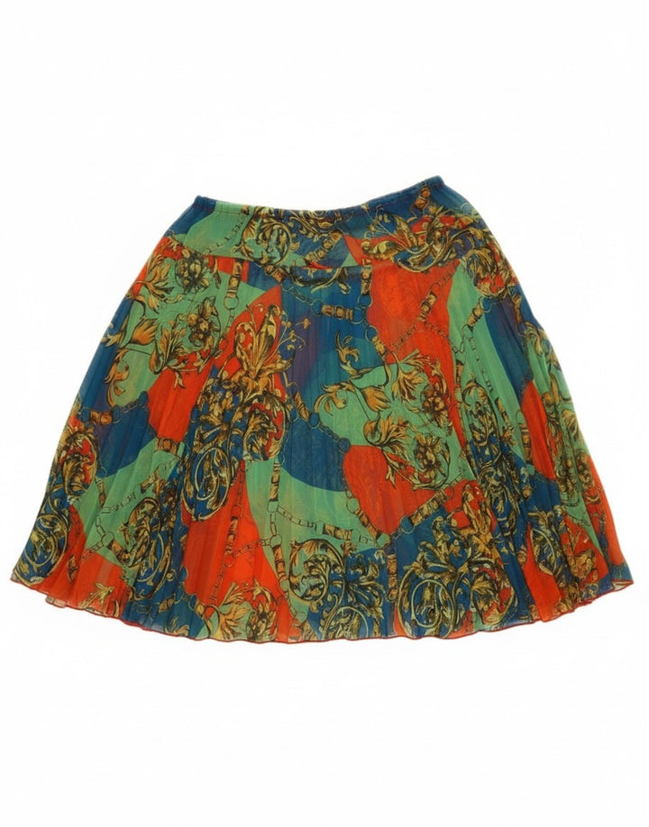 Fusta de damă vintage în formă de A W25 XS poliester floral multicolor