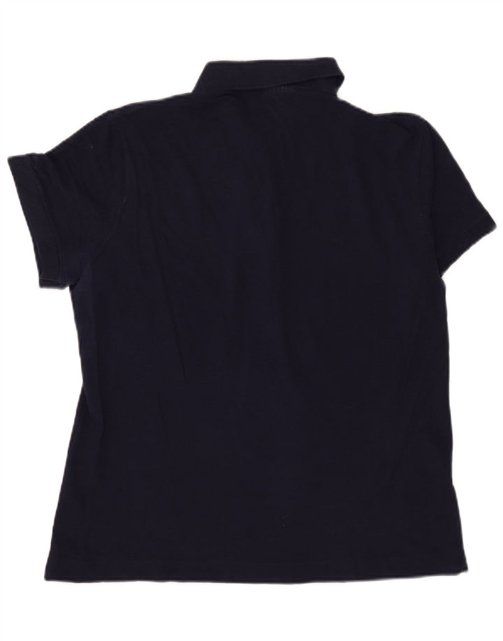 Tricou polo Lacoste pentru bărbați, mărime 4, bumbac albastru bleumarin mediu
