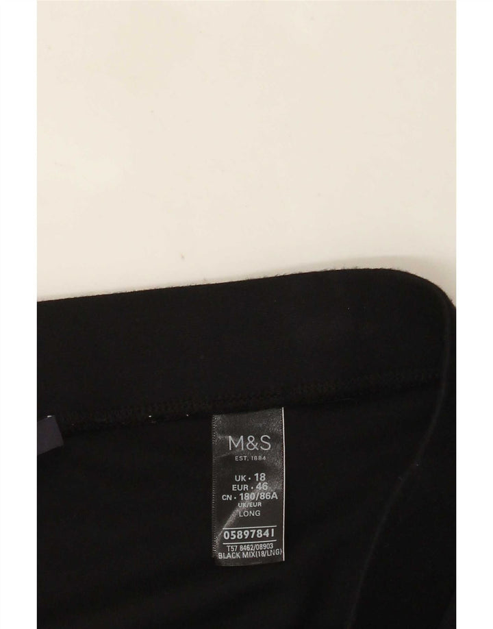 Leggings pentru femei Marks & Spencer UK 18 XL, viscoză neagră