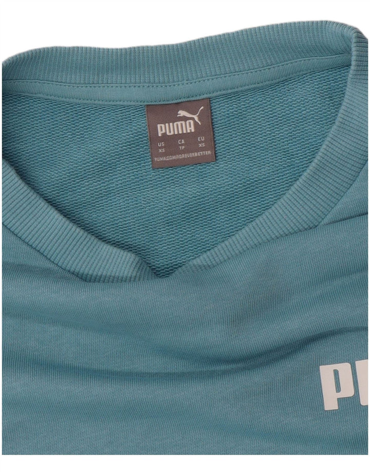 Pulover cu grafic supradimensionat PUMA pentru femei UK 6 XS Albastru