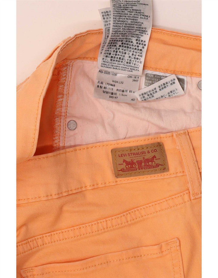 Jeans jegging Levi's pentru femei W34 L32 bumbac portocaliu