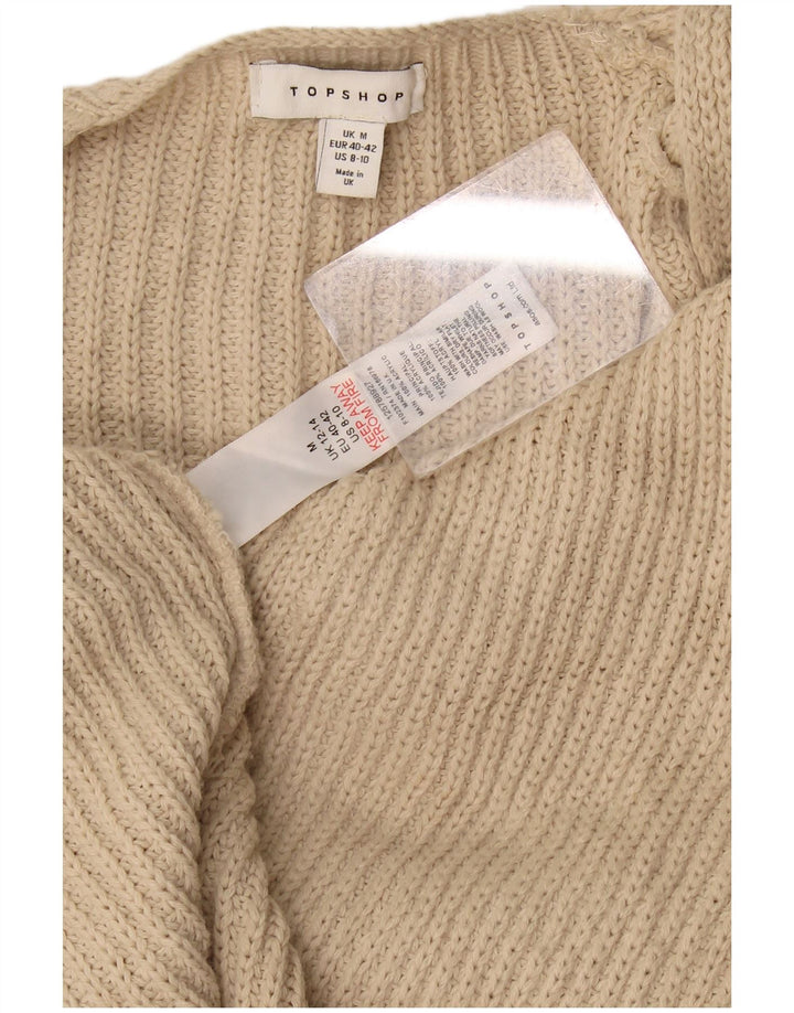 Pulover cardigan deschis supradimensionat pentru femei Topshop UK 14 Bej mediu
