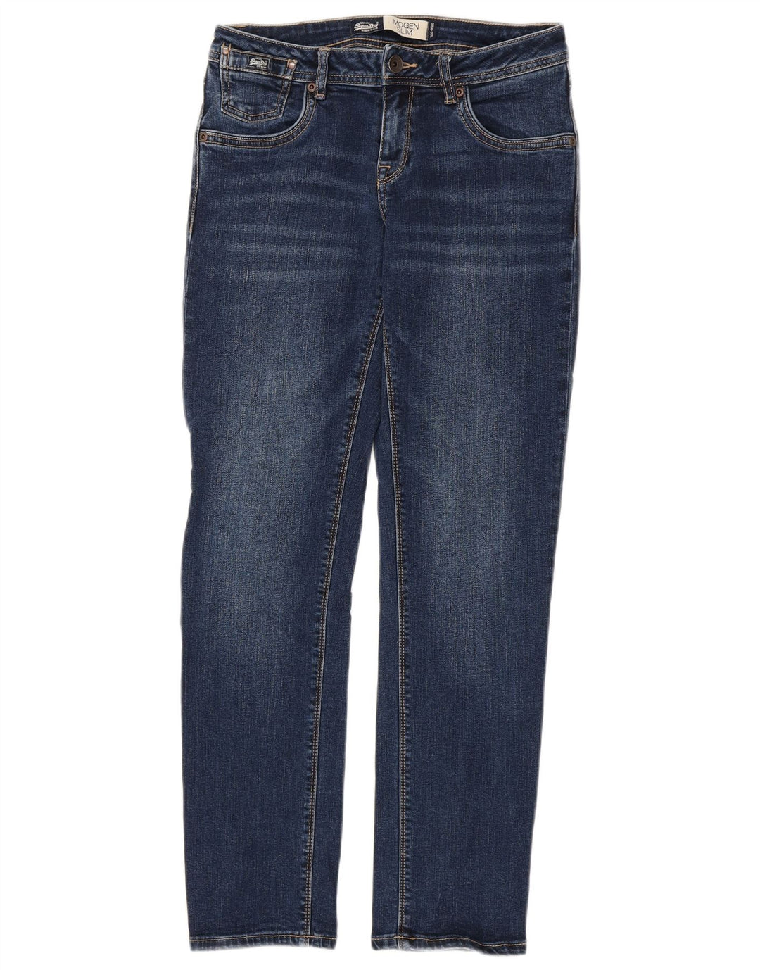 Blugi Superdry Imogen Slim pentru femei W28 L30 bumbac albastru