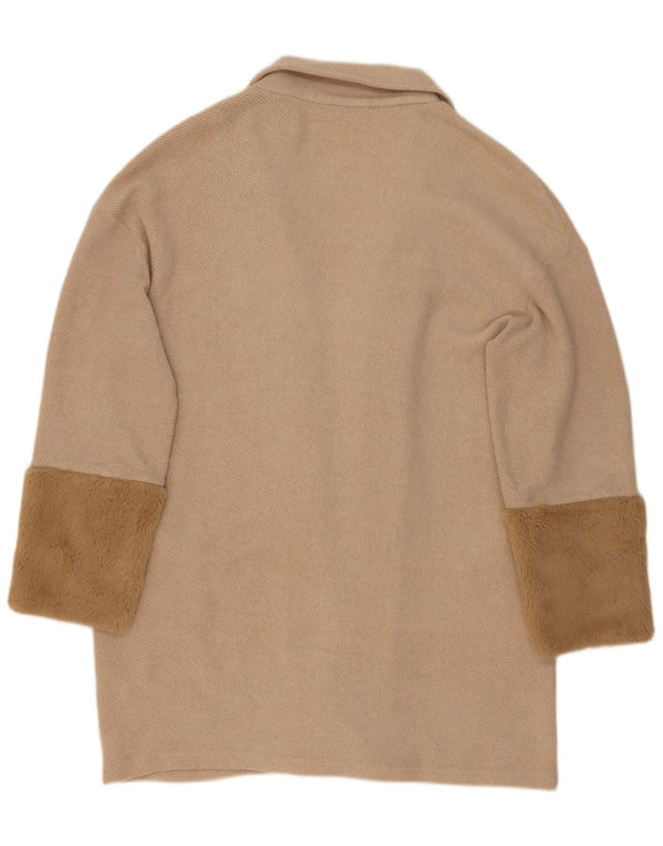 Pulover cardigan supradimensionat pentru femei Zara UK 14 Bej mediu
