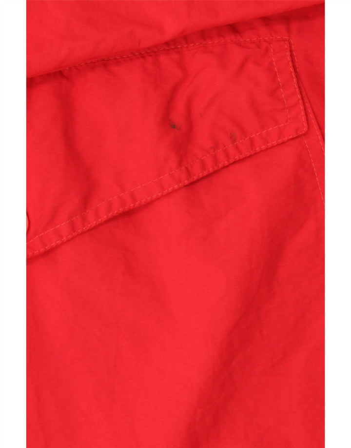 VINTAGE Mens Hooded Anorak Jacket IT 50 Large Red Polyester Vintage Vintage and Second-Hand Vintage from Messina Hembry 