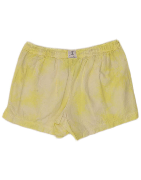 Pantaloni scurți sport Champion pentru femei UK 6 XS Yellow Tie Dye Bumbac