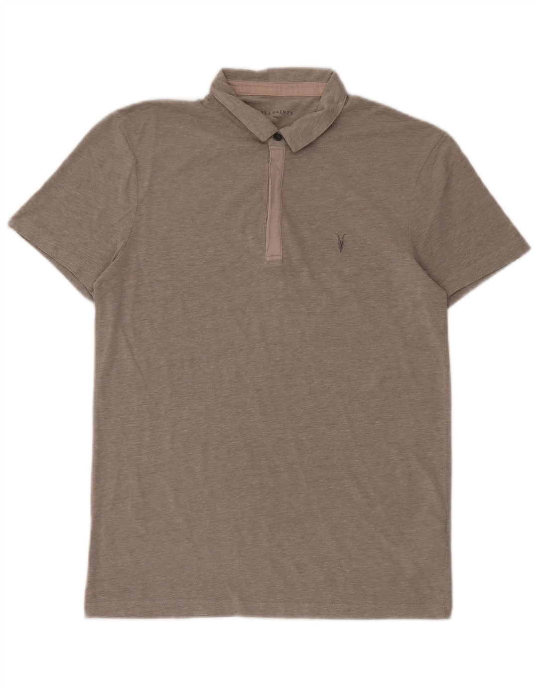 Tricou polo pentru bărbați All Saints, bumbac cu dungi gri mici