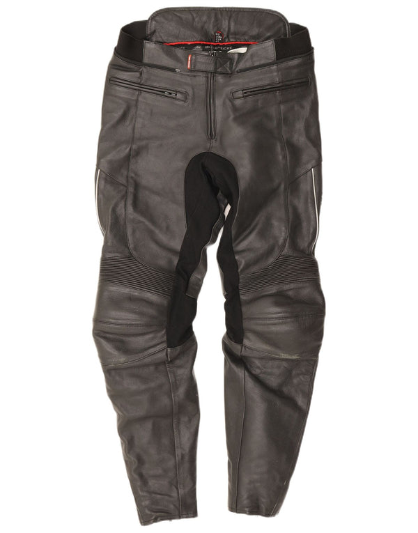 Pantaloni motociclisti din piele pentru bărbați Hein Gericke W32 L30 negru colorblock