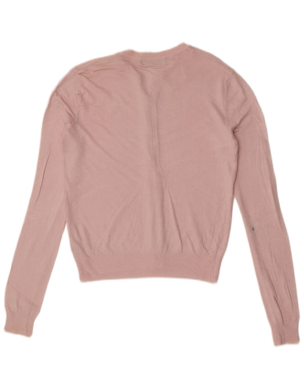 Pulover cardigan pentru femei Marks & Spencer UK 6 XS roz viscoză
