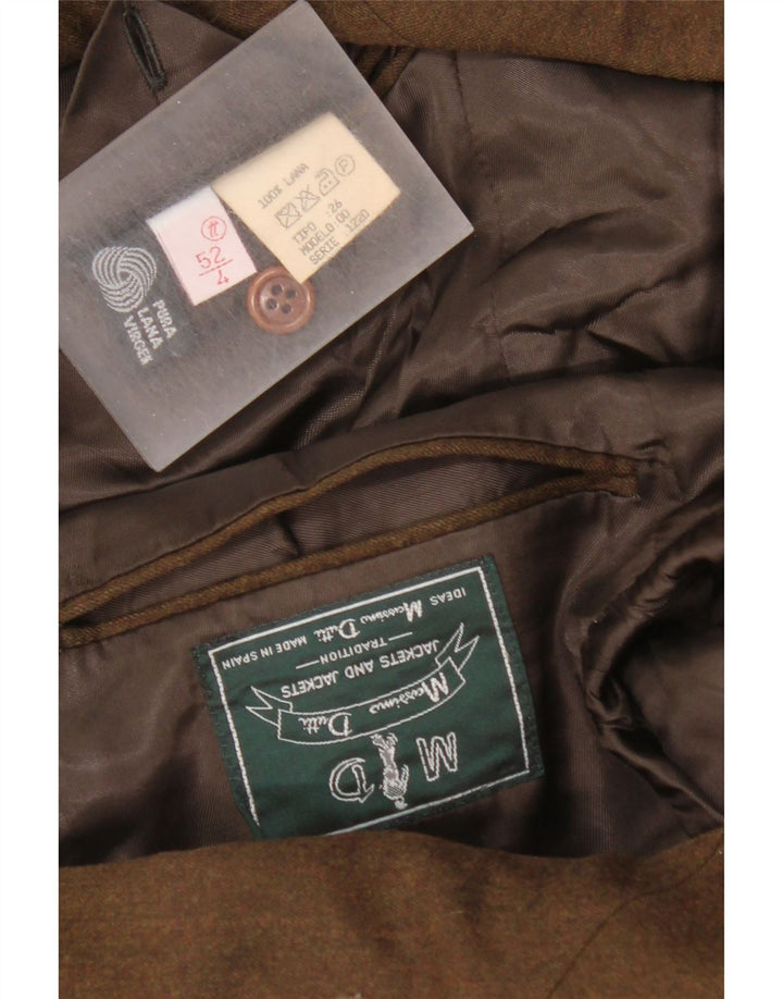 Massimo Dutti Jachetă pentru bărbați cu 2 nasturi UE 52 Lână maro mare