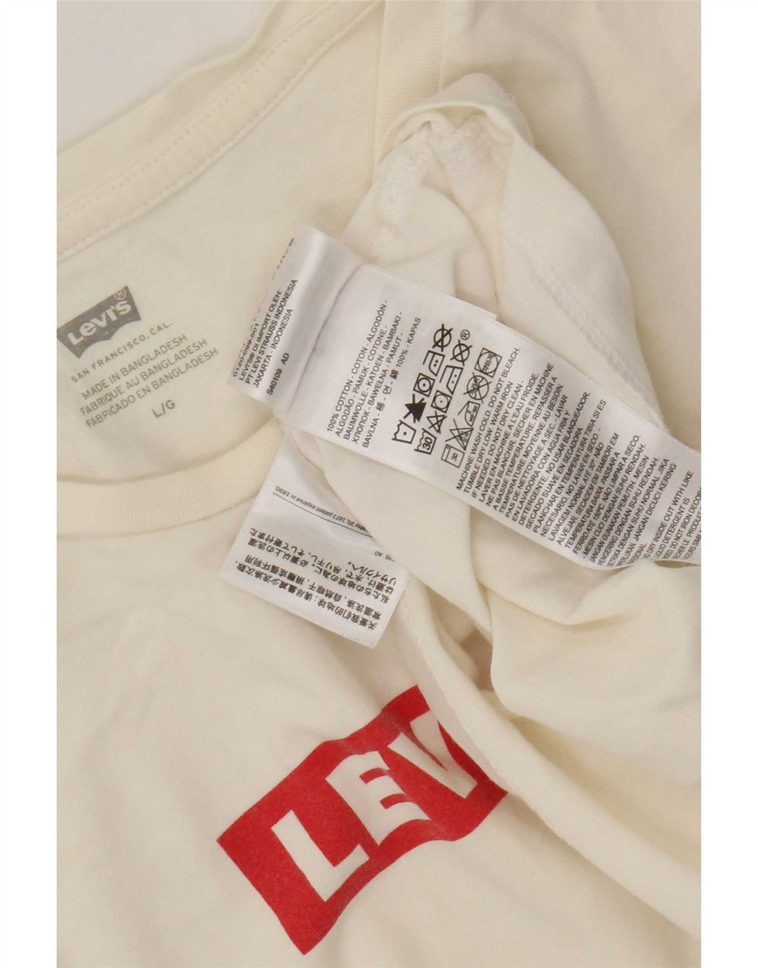 Tricou grafic Levi's pentru bărbați Top mare din bumbac alb