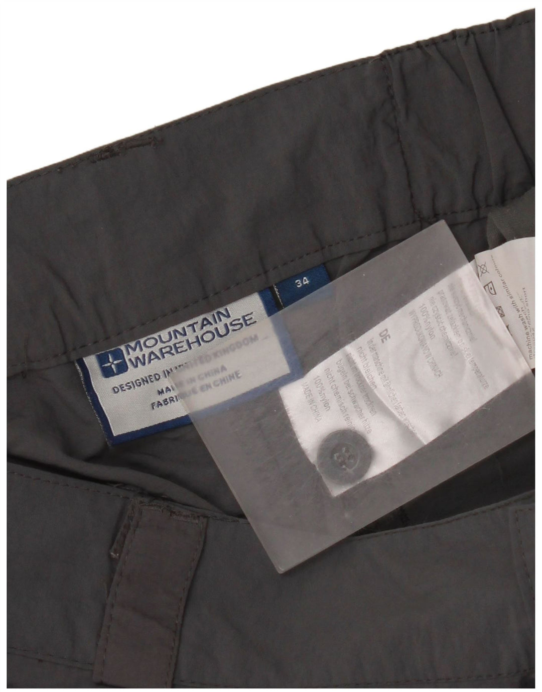 Bermude pentru bărbați Mountain Warehouse Cargo W34 Large Nylon gri