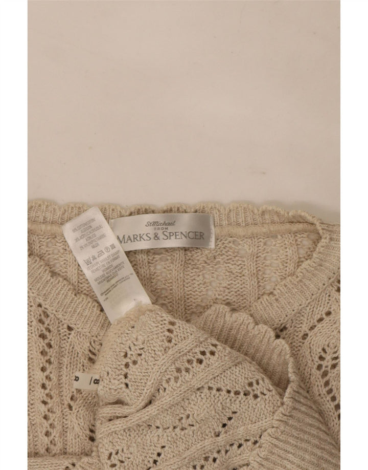 Pulover cardigan pentru femei Marks & Spencer UK 12 Medium Bej Acrilic