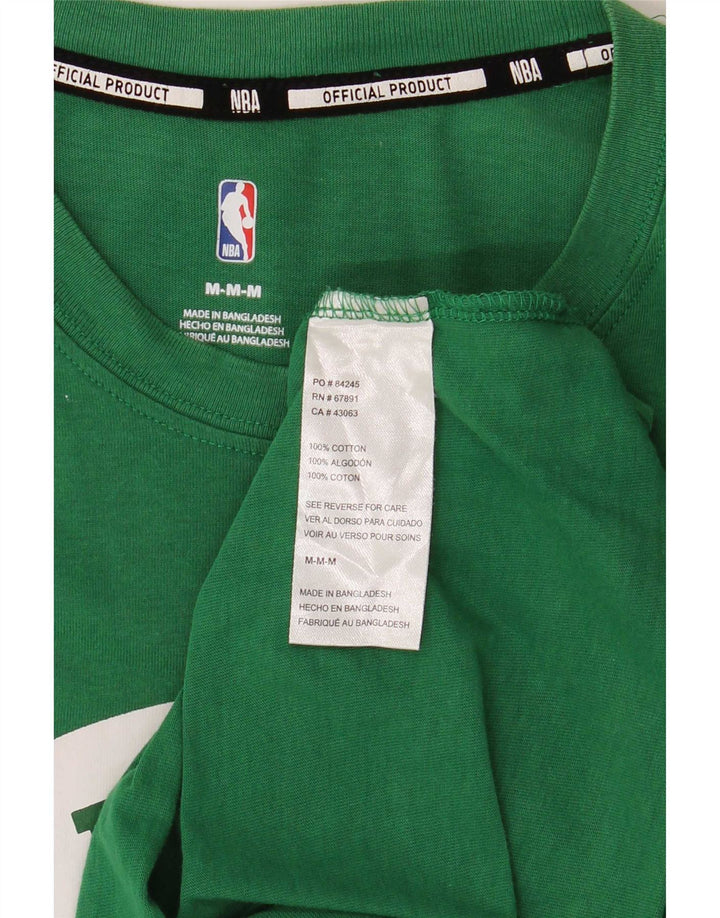 Tricou grafic Celtics NBA pentru bărbați Top din bumbac verde mediu