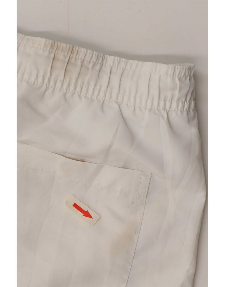 Pantaloni scurți de înot grafic Calvin Klein pentru bărbați, alb mediu