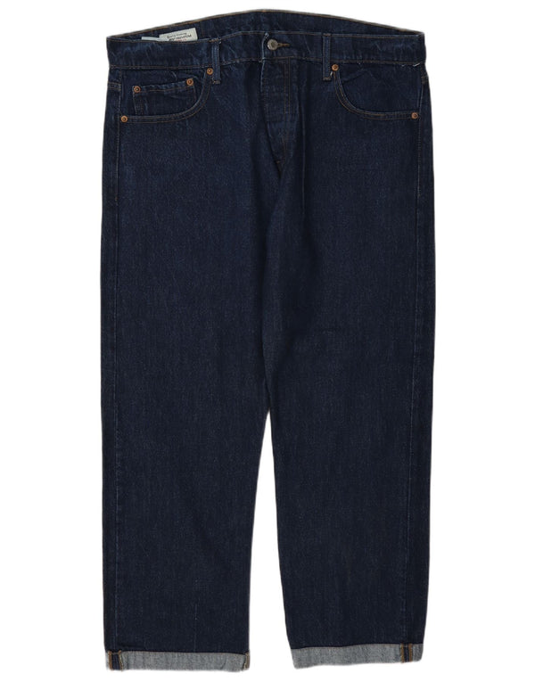 Blugi drepti pentru femei Levi's 501 W38 L27 Bumbac bleumarin