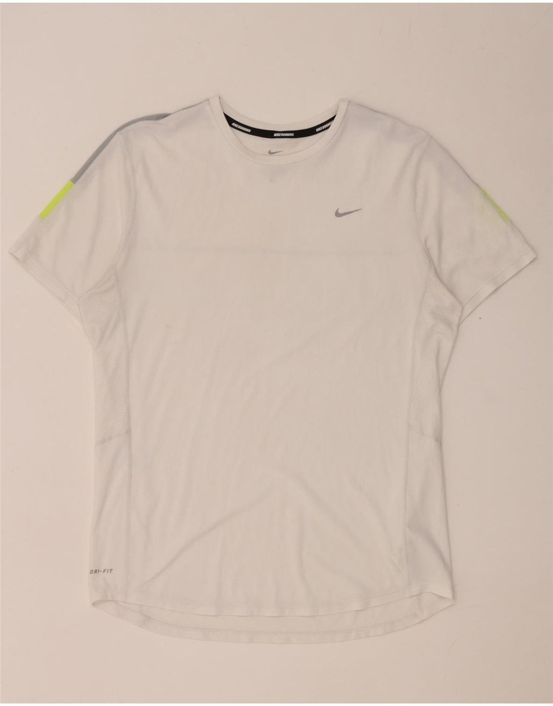Tricou Nike Dri Fit pentru bărbați Top Mediu Alb Poliester Colorblock