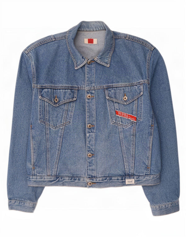Jachetă de blugi vintage pentru bărbați UK 42 XL, bumbac albastru