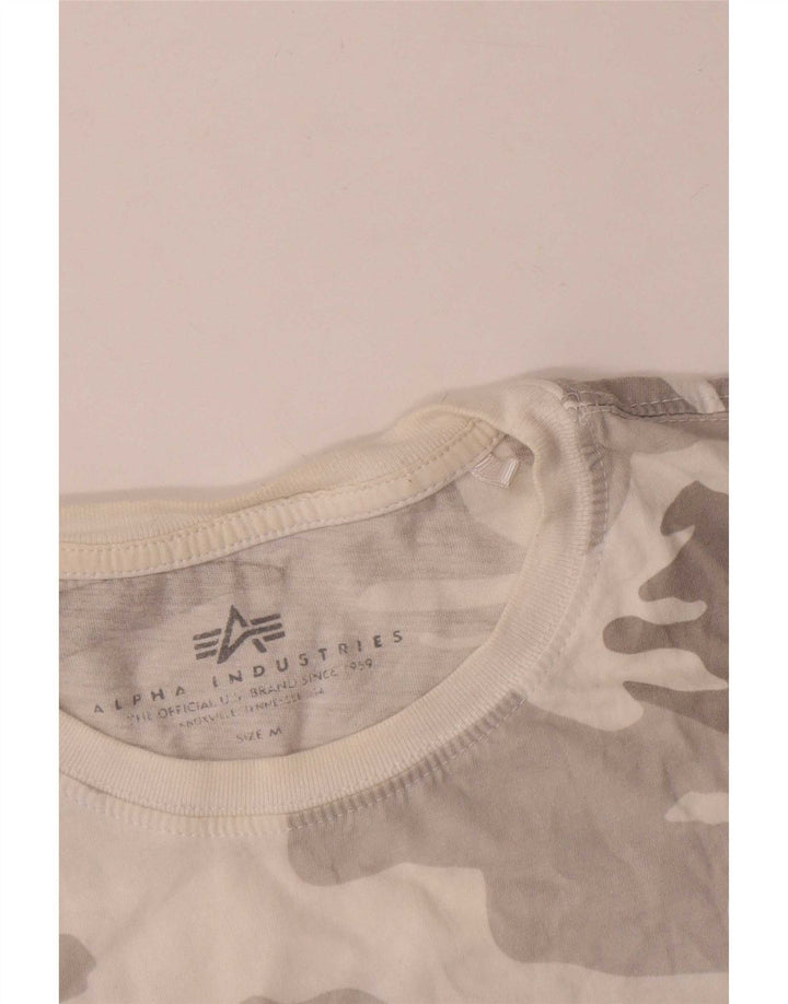 Tricou grafic pentru bărbați Alpha Industries Top, bumbac, camuflaj, gri mediu