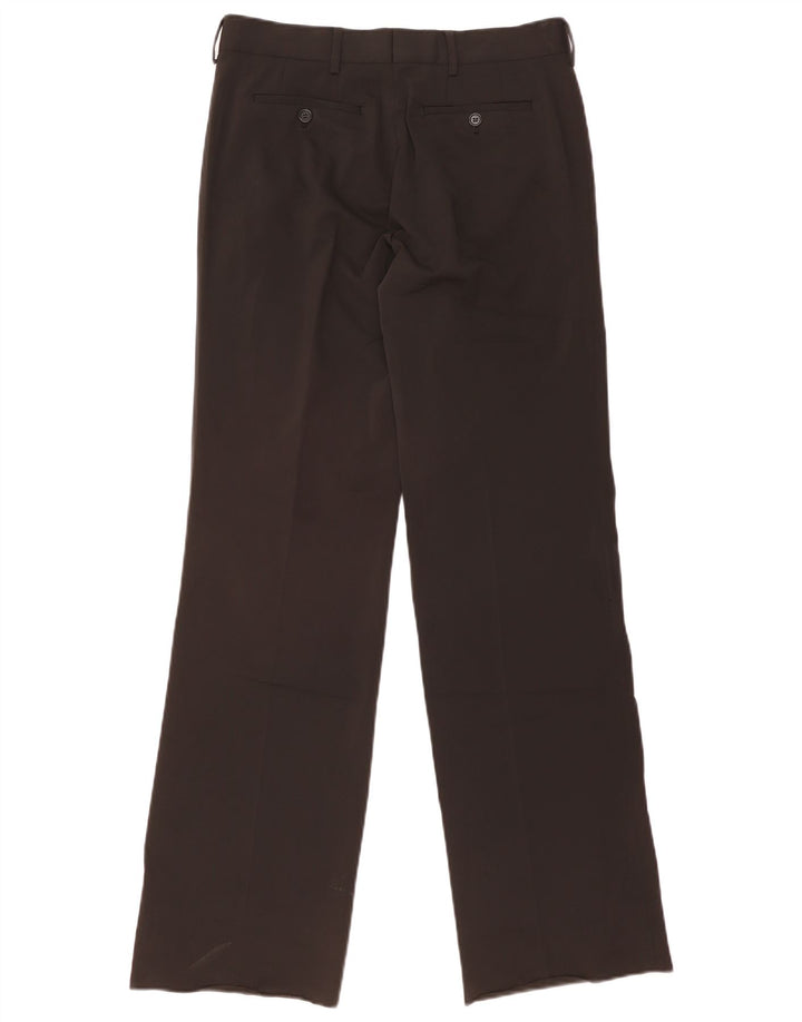ZARA Pantaloni Chino Drepți Bărbați EU 40 Mediu L31 L34 Poliester Negru