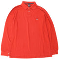PETER HADLEY Tricou polo cu mânecă lungă pentru bărbați, bumbac roșu 2XL