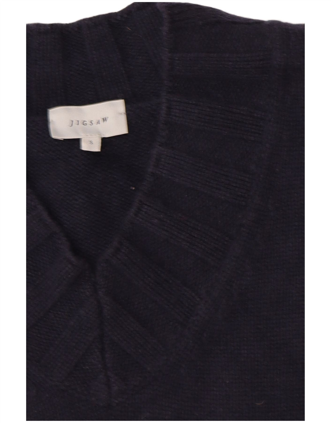 JIGSAW Vestă supradimensionată pentru femei UK 10 Mic Lână bleumarin