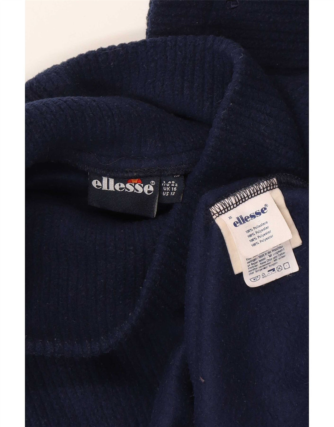 Pulover supradimensionat din lână pentru femei Ellesse UK 16, mare, poliester bleumarin