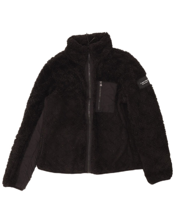 Jachetă fleece pentru femei CALVIN KLEIN UK 16 Poliester negru mare