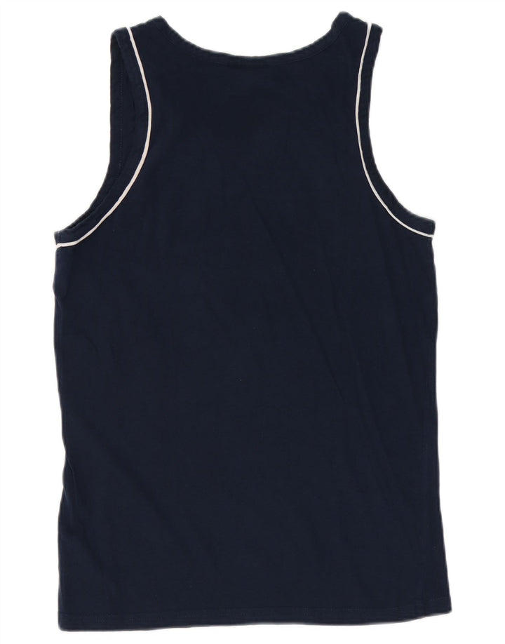Gianmarco Venturi Mens Graphic Vest Vest Top Mediu Bleumarin Bumbac