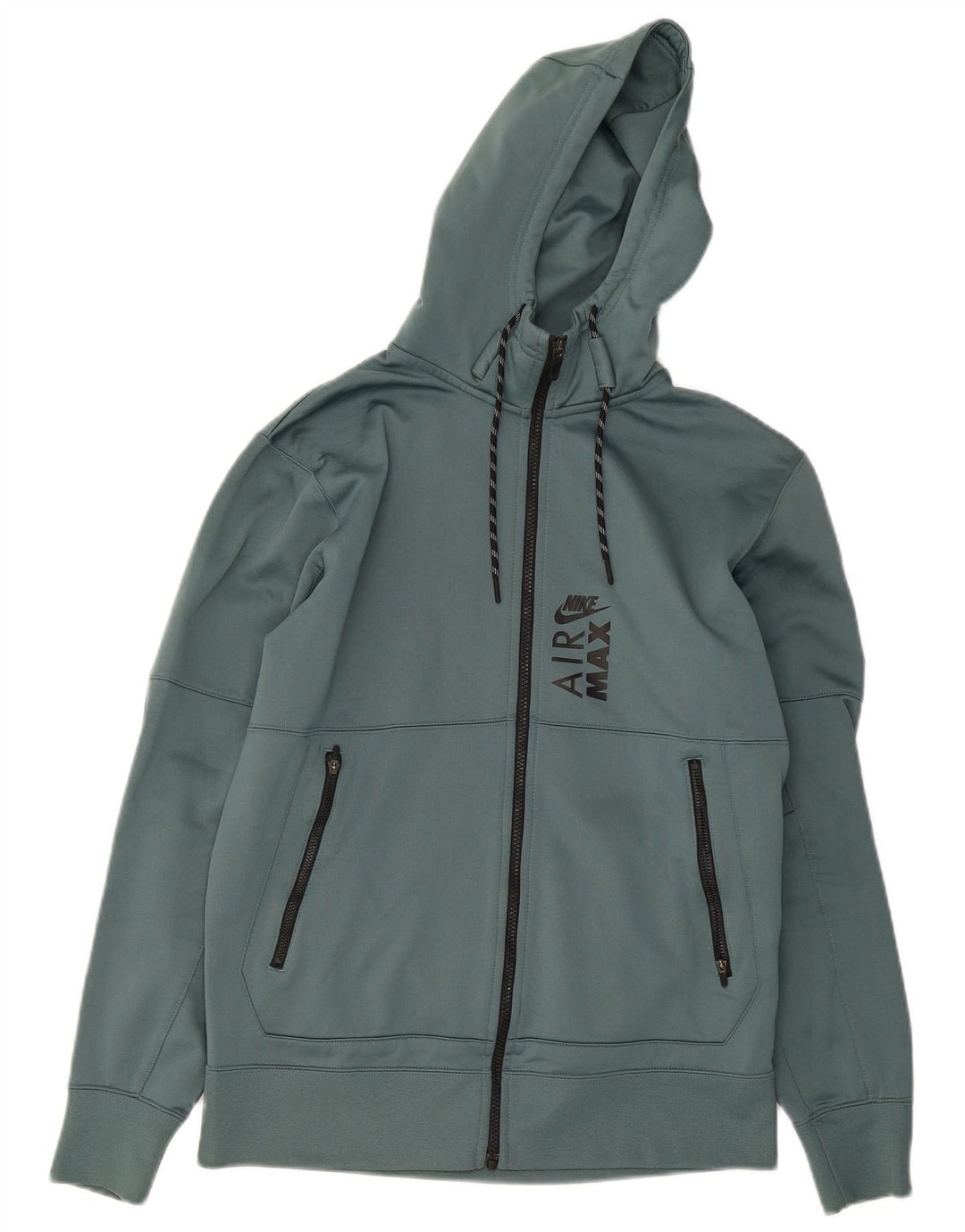 Pulover Nike Therma-Fit Graphic Zip pentru bărbați, poliester verde mediu