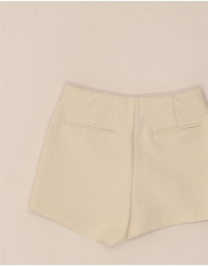 ZARA Womens Skort UK 12 Medium  Off White Polyester Vintage Zara and Second-Hand Zara from Messina Hembry 
