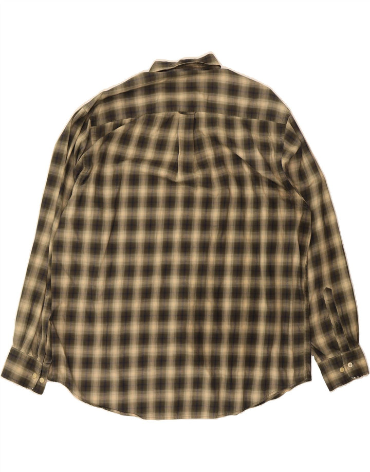 NAUTICA Mens Shirt XL Khaki Check Cotton Vintage Nautica and Second-Hand Nautica from Messina Hembry 