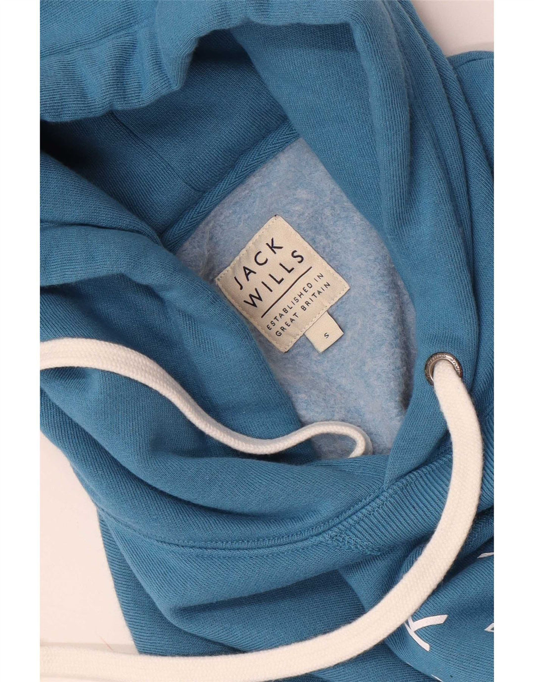 Pulover Jack Wills pentru bărbați cu glugă cu grafică, albastru mic