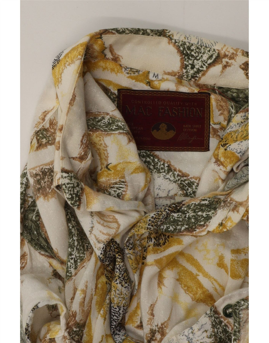 Cămașă cu mânecă scurtă MAC pentru bărbați, bej mediu, floral