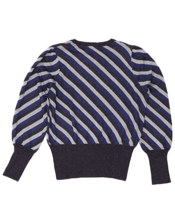 Pulover pentru femei Marks & Spencer cu decolteu cu barca UK 12 Medium Bleumarin