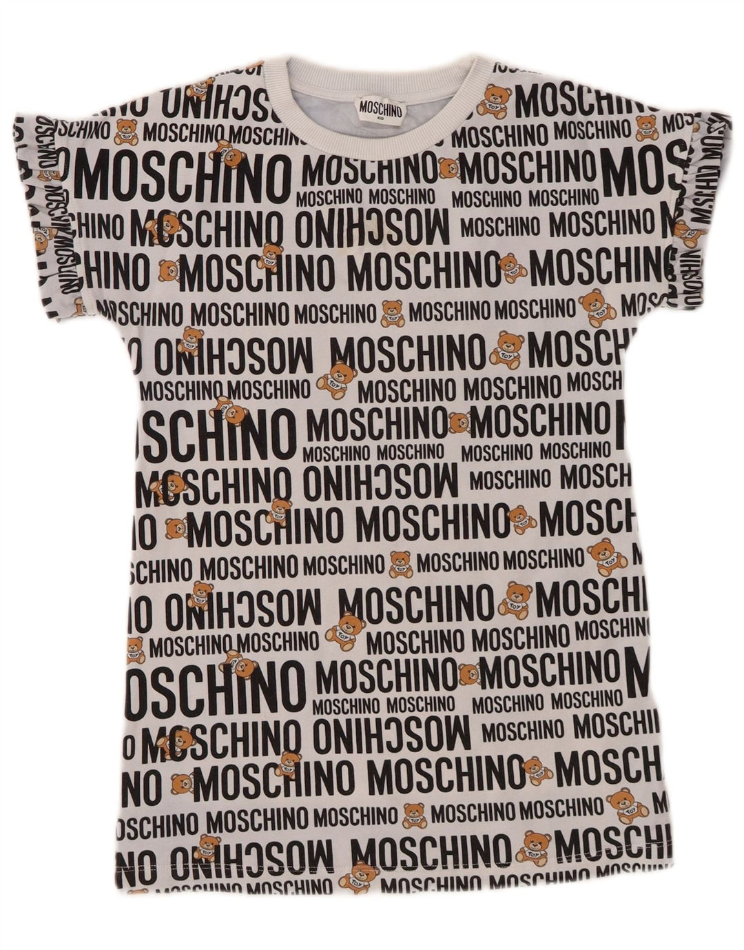 Tricou grafic pentru fete MOSCHINO Top 7-8 ani bumbac gri